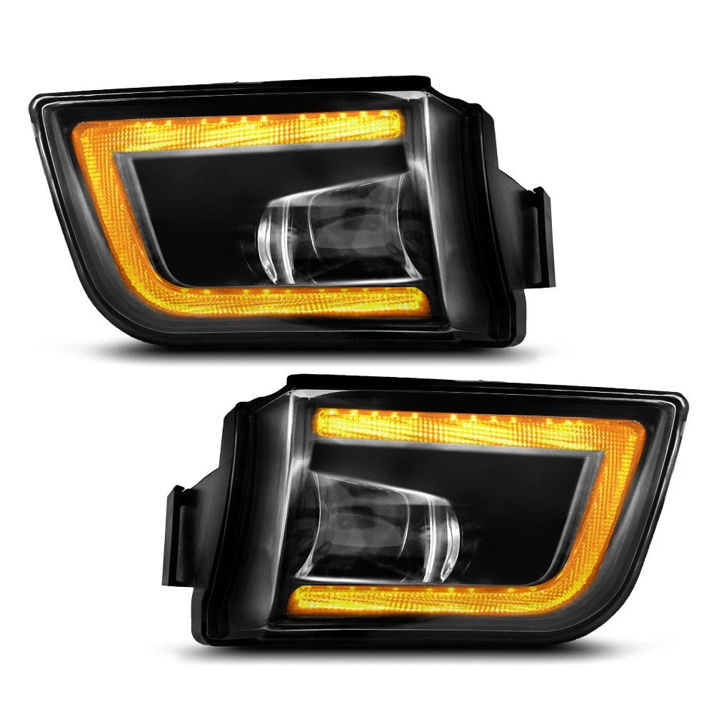 Garvee Fog Light Assembly with DRL and Turn  Compatible for Toyota 4Runner 2003 2004 2005. Clear Lens Front Bumper Driving Lamp. ABS Metal Housing. Set of 2