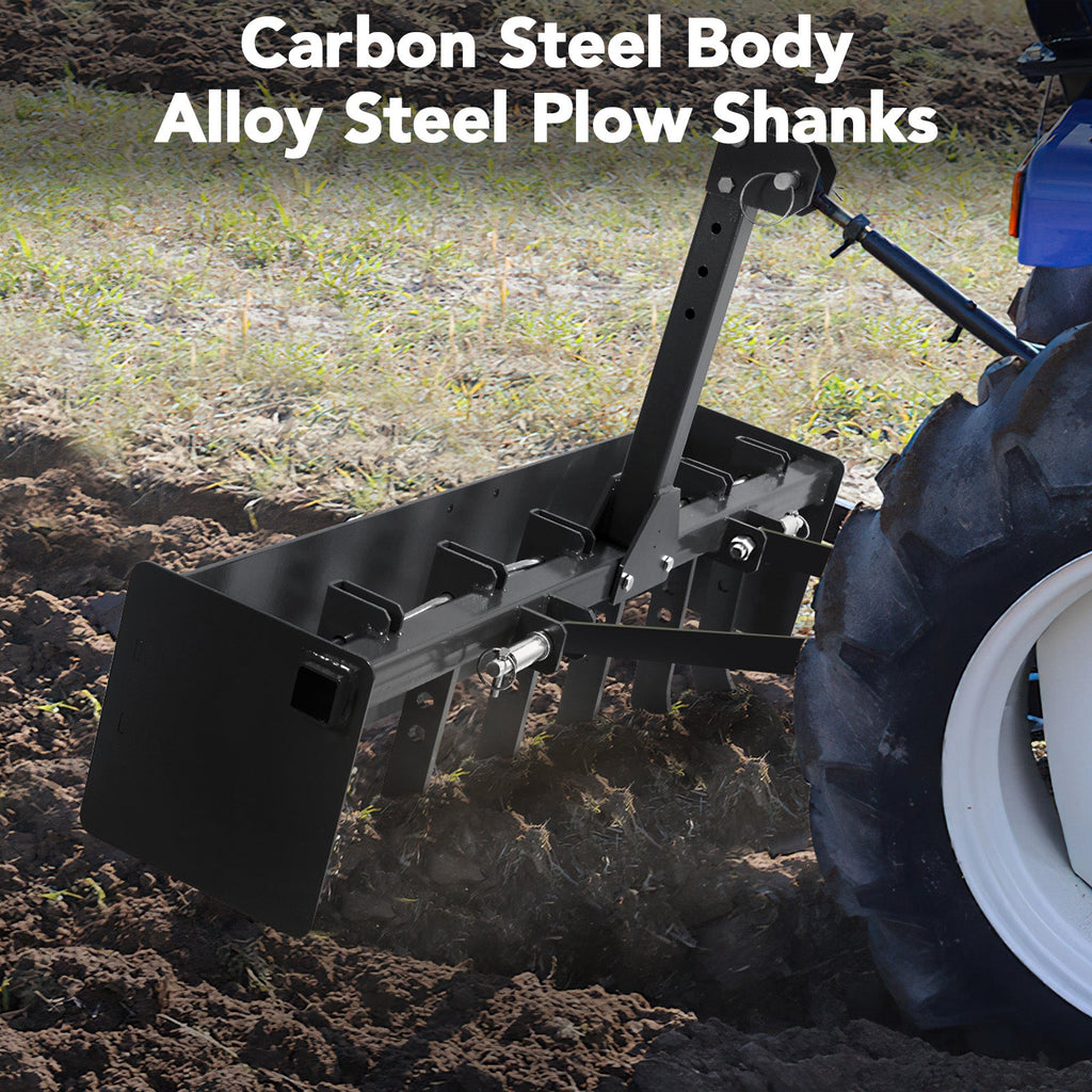 Garvee 55" Box Blade for Tractor, Box Scraper for Tractor 3 Point Hitch, Box Blade Suitable for CAT-0 &amp; CAT-1 Tractors