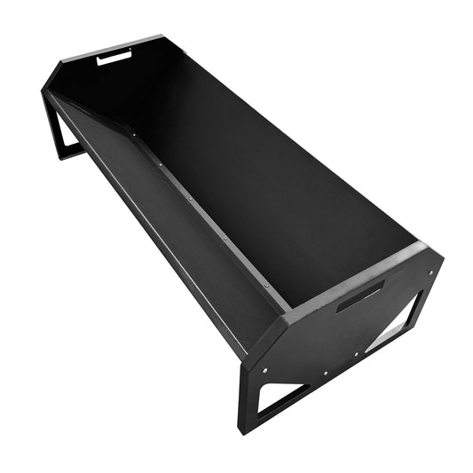 Garvee Livestock Feeder, 45.13" Hay Feeder for 10 Sheep Once, Heavy Duty 22 Gallon Capacity Livestock Feeding Trough for Horse, Goat, Sheep, Cattle, Cow, Alpaca, Black