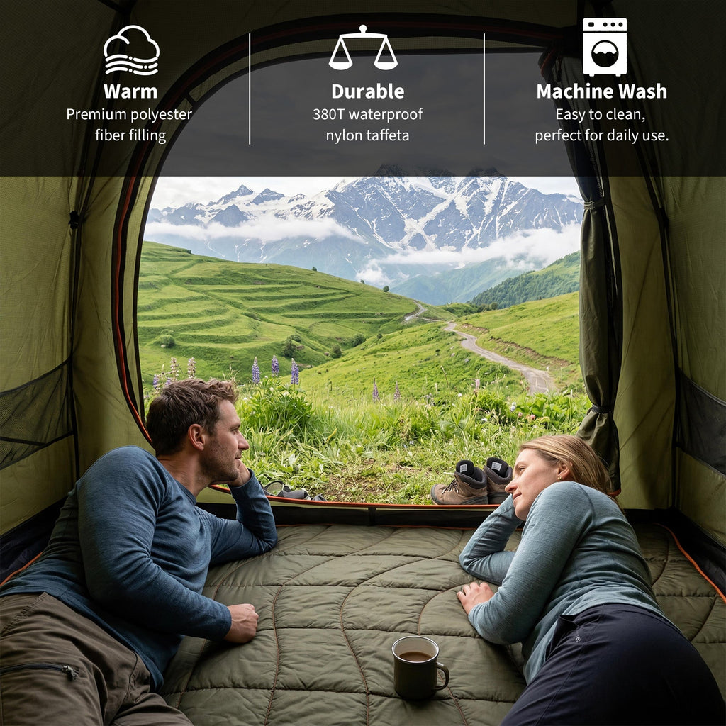 Garvee Multi-Function Camping Blanket - Ultralight Convertible Sleeping Bag & Warm Blanket 79x55 Inch Waterproof for Outdoor Camping, Hiking & Travel