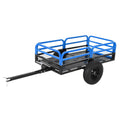 Garvee Blue Dump Cart, 1500 lbs 15 Cu Ft Heavy Duty Steel Garden Utility Trailer with Removable Sides, Quick Release & Pneumatic Tires for Lawn Mower, ATV, UTV, Tractor