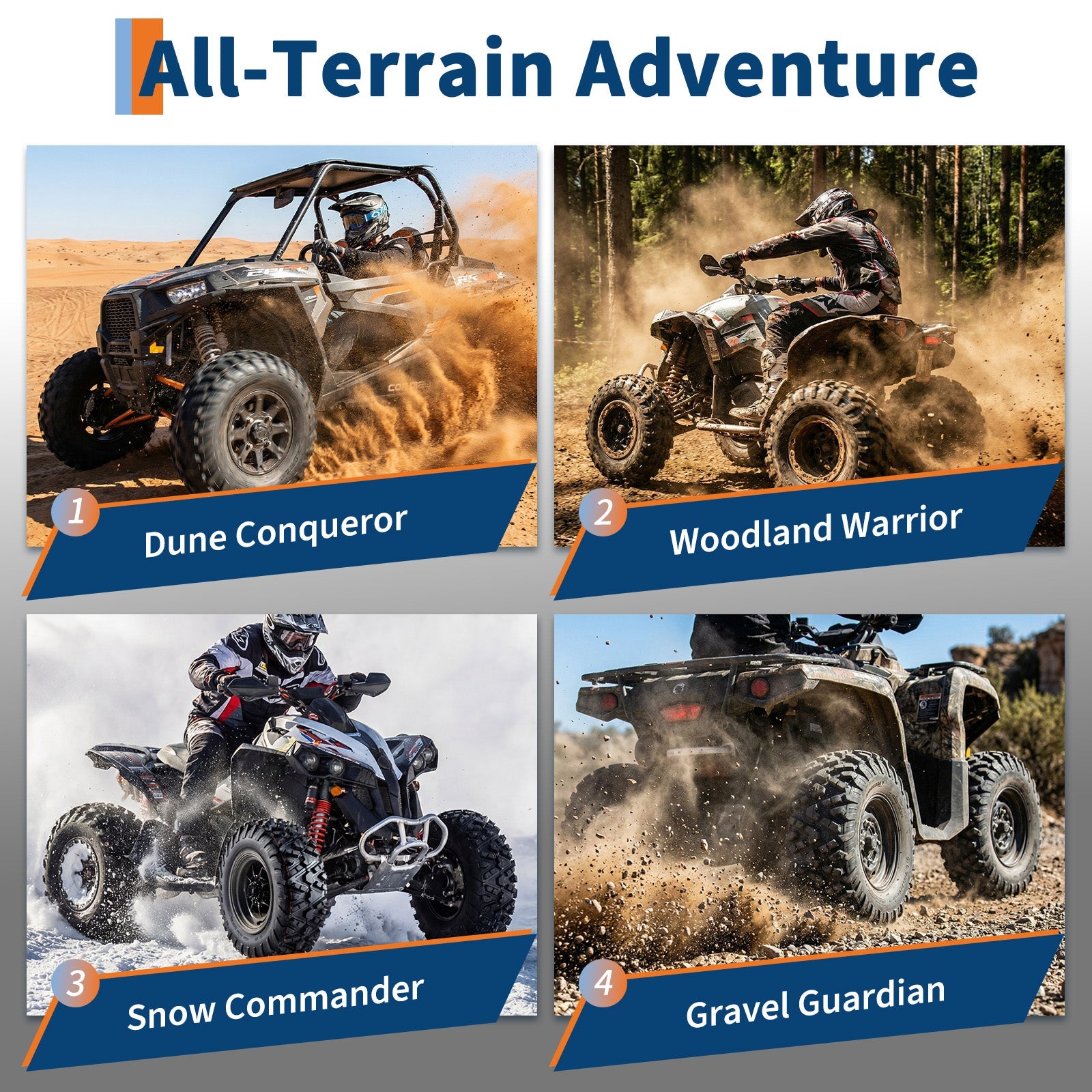 Garvee 29x9-14 29x9x14 ATV UTV Tires All-Terrain 6PR Tubeless Cut-Resistant Durable Off-Road Mud Sand Trail 2 Pack