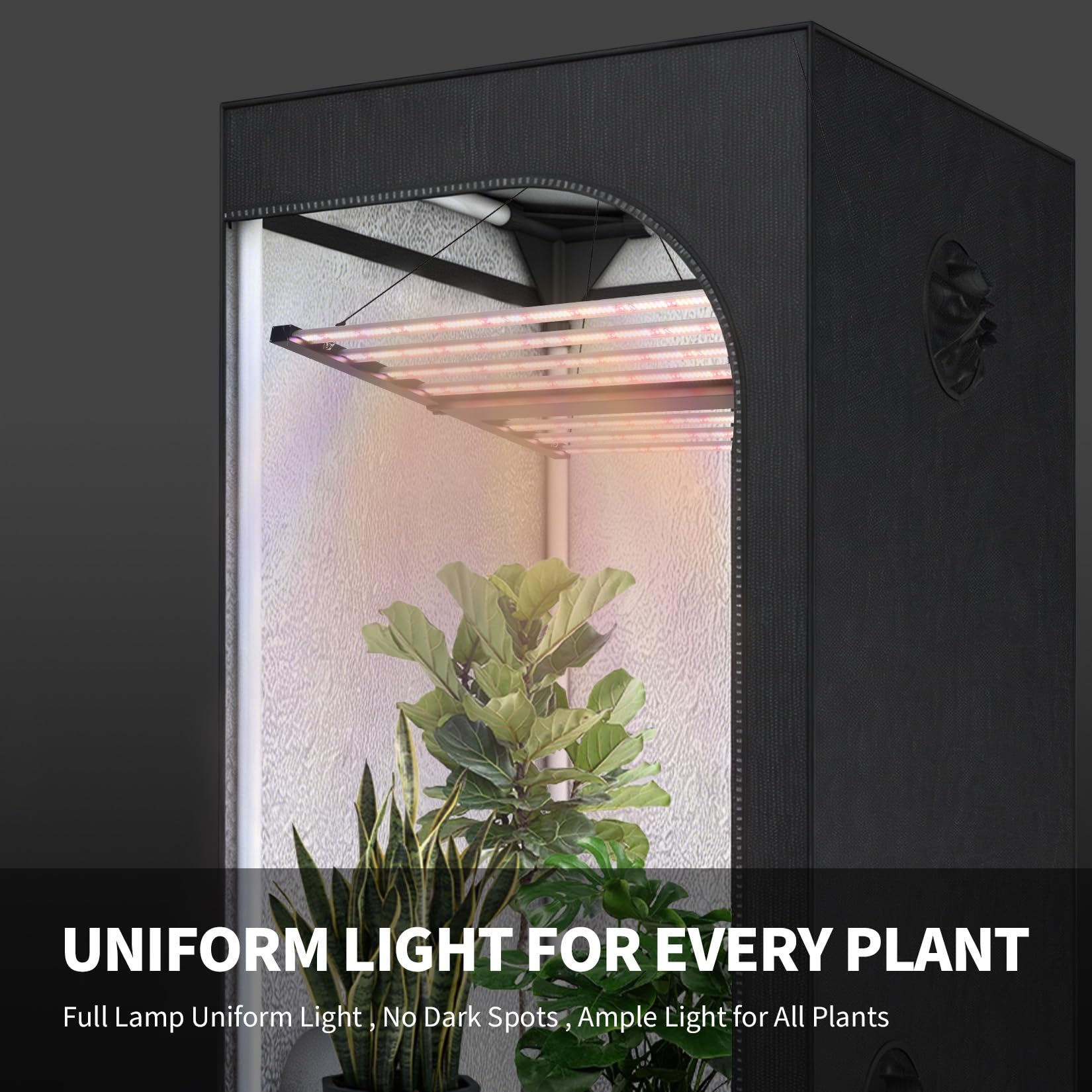 Garvee 600w 8-Bar LED Grow Light with Dimmable Full Spectrum - Foldable Design for 4x4Ft Coverage - 120v Commercial Plant Growing Lamp for Indoor Gardens & Vertical Farming