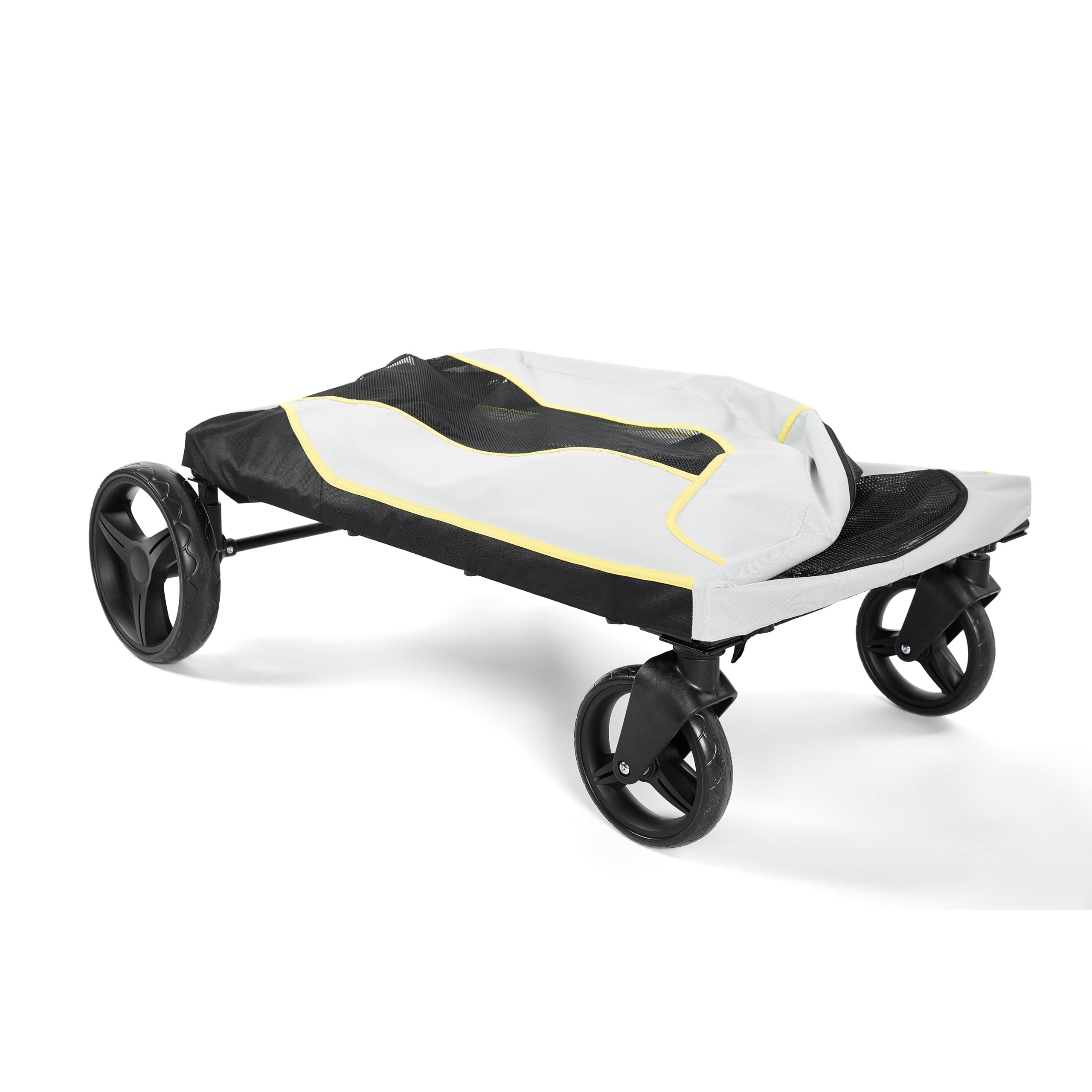 Garvee Large Dog Stroller for Large Dogs, 176 Lbs Capacity Pet Stroller with All-Terrain Wheels, Foldable Dual Entry Pet Wagon, Breathable Mesh, Full Canopy, Easy-Fold, Storage Basket, Weather Cover