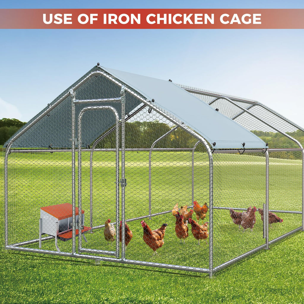 Garvee Chicken Nesting Boxes, 3 Hole with Legs Metal Wall Mount Roll Away Nest with Removable Trays and Roll Out Egg Collection for Chicken Coop