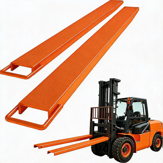 Garvee 72" × 4.5" Forklift Extensions, 4600 lb Steel Pallet Fork Sleeves, 1 Pair for Forklift, Orange