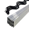 Garvee 20-Set 6.6 ft Greenhouse Spring Wire and Lock Channel Kit, 1 mm Aluminum U-Channels with PVC-Coated Wires for Poly Film, Shade Cloth and Netting