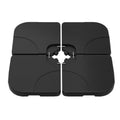 Garvee Heavy Duty Cantilever Umbrella Base, 4-Piece 230 LB Water & Sand Fillable HDPE Weight Plates with Lock Pins for Offset Patio Umbrellas, Black