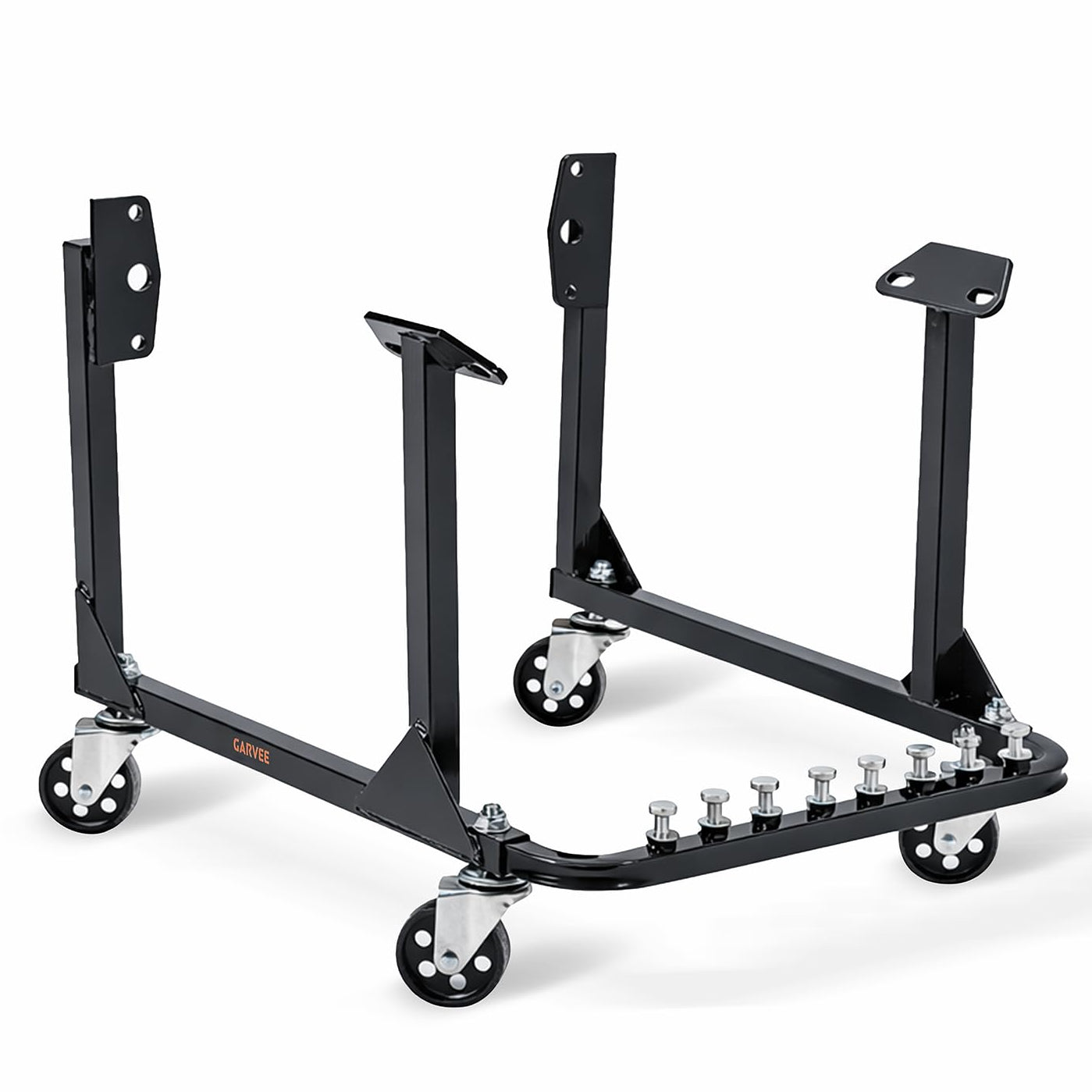 Garvee Engine Cradle with Wheels, 750 LBS Load Capacity Rolling Engine Stand with 4 Swivel Casters and 4 Hook Positions, Engine Cradle Rolling Stand for Chevy Small Block and Big Block