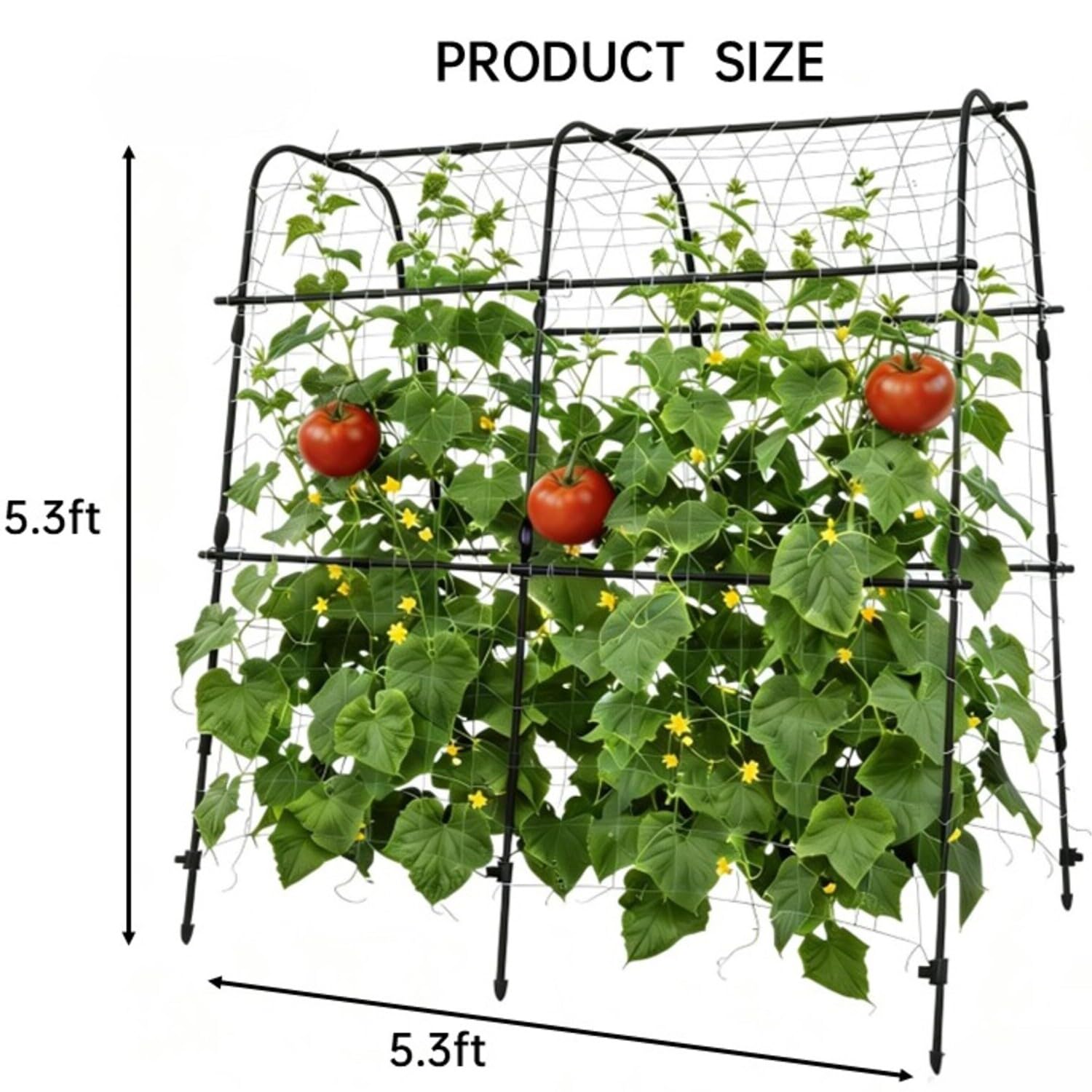 Garvee Metal Garden Arch Trellis with Rust-Resistant Connectors – Durable Support for Climbing Plants, Raised Beds, and Outdoor Garden Paths