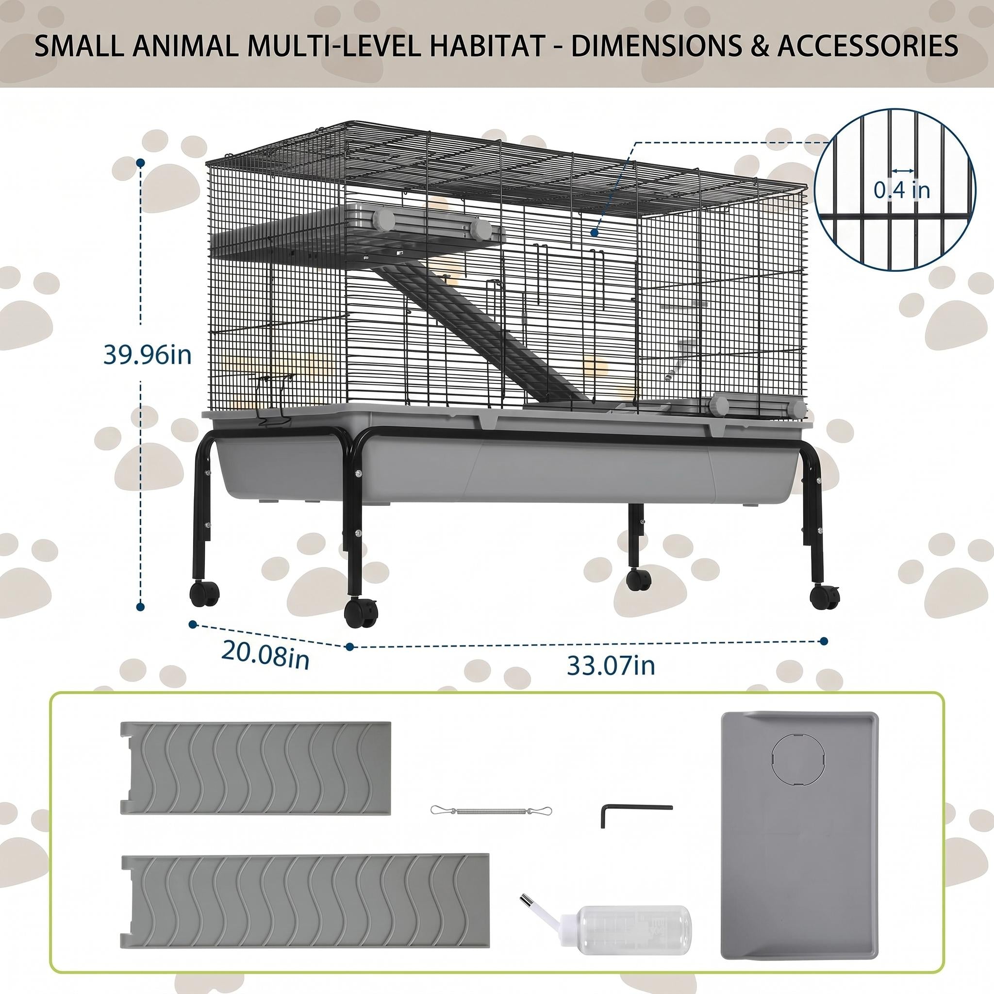 Garvee Flight Cages for Parakeets Small Birds Budgies Finches Canaries Lovebirds Sun Conures Parrots Bird Cage w/Rolling Stand, Black