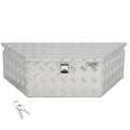 Garvee 39"x16"x12" Heavy Duty Trailer Tongue Box Steel Tool Chest with Lock & Keys, Weather-Resistant, High-Capacity Storage, Silver, for Utility Trailers & Trucks, Silver