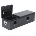 Garvee 56"X16"X14" Heavy Duty Steel Truck Bed Tool Box, Double Lid, Grooved Weatherproof Metal Chest with T-Handle & Side Handle, Durable Organizer for Pickup Truck, RV, Trailer, Front Double, Black