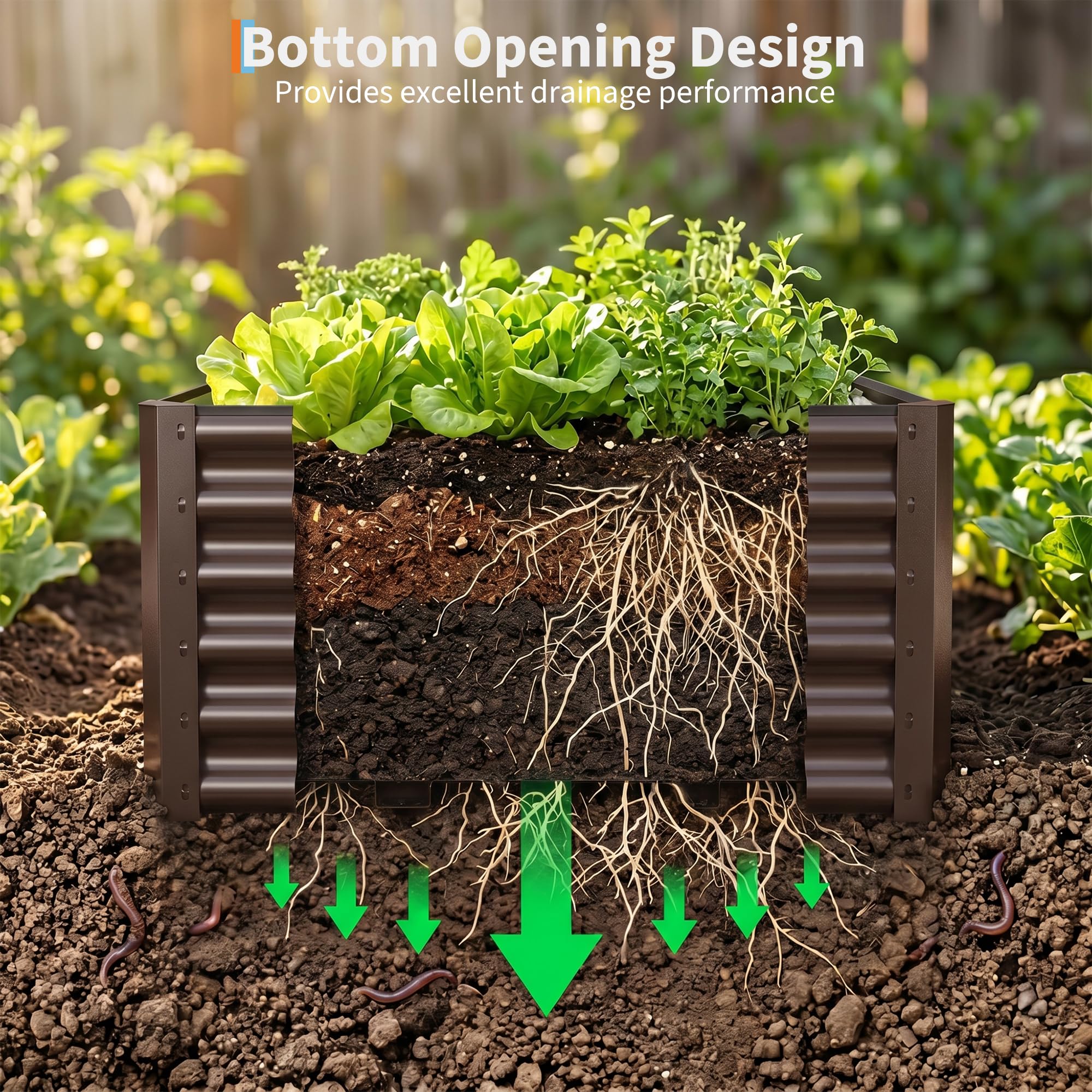 Garvee 2 Pack Tall 4 x 2 Ft Galvanized Steel Raised Garden Bed, Outdoor Above Ground Planter Box for Vegetables and Flowers, Metal Raised Bed for Gardening