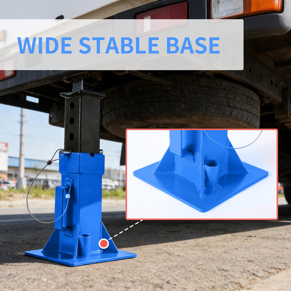 Garvee Heavy-Duty 22 Ton Jack Stands, 2 Pack Pin Type Supports with Quick-Lock for Trucks, RVs & Trailers, 13-19.68 Inch Adjustable Height, Professional Automotive Garage Equipment, Blue
