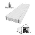 Garvee Galvanized Steel Roofing Panels, 16-Piece 27-Gauge Ribbed Sheets, 64.17 x 19.68-Inch White Replacement Kit for Metal Carports