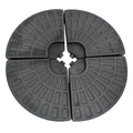 Garvee 4-Piece Fillable Patio Umbrella Base, 13L Each, 116.8 lb Water or 147.7 lb Sand Weighted HDPE Stand for Cantilever Umbrellas, Black