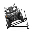 Garvee 1200 lbs Heavy-Duty Lawn Mower Lift Jack – Collapsible, Crank & Tool Handle – Anti-Slip Base – All-purpose for Zero Turn Mowers – Black