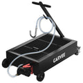 Garvee 20 Gallon Low-Profile Oil Pan with 12V Pump & 8 GPM Flow, Carbon Steel, Lockable Casters, 6.5-Foot Hose - Cars, SUVs, ATVs, Black