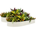 Garvee 2 Pack 10' X 4' X 1.5' Rust-Resistant Galvanized Steel Raised Garden Beds – Large Planter Boxes, Durable, Ergonomic, Easy Assembly, for Vegetables, Flowers & Herbs – Beige, Upgraded with Anti-Cut Strips
