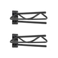 Garvee 2-Pack Heavy Duty Wall Mounted Saddle Rack – Heavy Duty Carbon Steel Tack Organizer Stand with Blanket Bar for English & Western Saddles, Pads, and Blankets (Black)