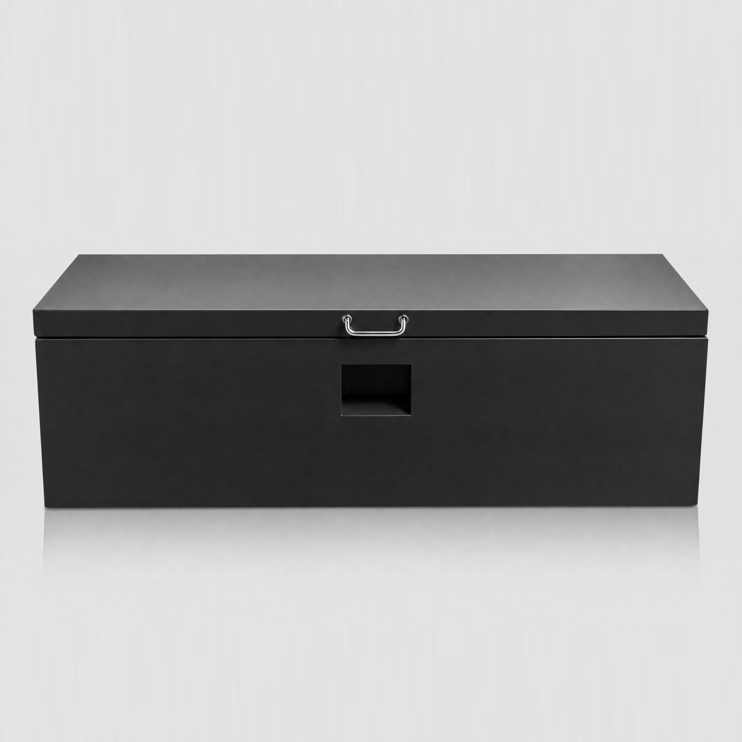 Garvee 48"X16"X14" Heavy Duty Steel Truck Bed Tool Box – Weatherproof, Lockable Dual Lid Chest with Gas Struts, Powder-Coated Black, Front & Side Handles – Fits Pickup, RV, Trailer, Black