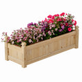 Garvee 43" x 15" x 13" Sturdy Fir Wood Raised Garden Bed – Large Rectangular Outdoor Planter Box for Vegetables, Herbs, Flowers – Easy Tool-Included Assembly, Ideal for Patio, Balcony, Backyard, Yellow