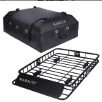 Garvee 64" x 39" x 6" Roof Rack Basket, Heavy-Duty 200 lbs Rooftop Cargo Carrier, Powder-Coated Steel Luggage Holder with Wind Fairing