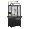 Garvee Large Bird Cage, 71"H Rolling Birdcage with Play Top & Storage Cabinet, Sturdy Metal Flight Cage for Macaw Parakeet Parrot Cockatiel Budgie