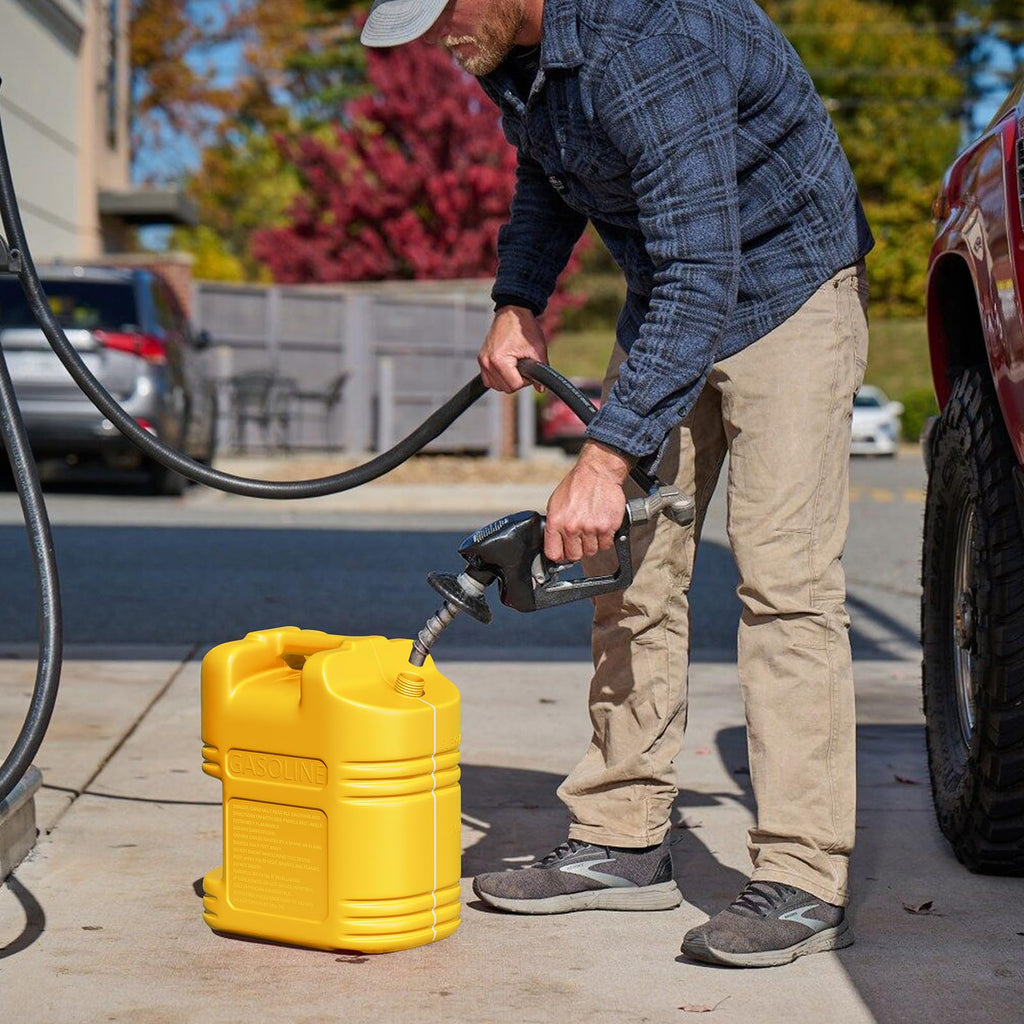 Garvee Portable 20L Marine Fuel Transfer Tank – L-Shaped Handle for Easy Carry – Durable Construction – Ideal for Cars, Generators, Lawnmowers – Automotive Workshop Use – Yellow | Pack of 1 |