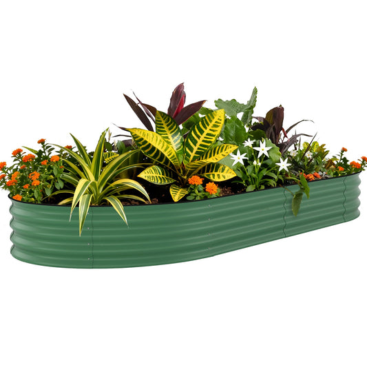 Garvee 10' x 4' x 1.5' Galvanized Raised Garden Bed, Large Metal Planter Box for Vegetables, Flowers & Herbs, Rust-Resistant, Easy Assembly