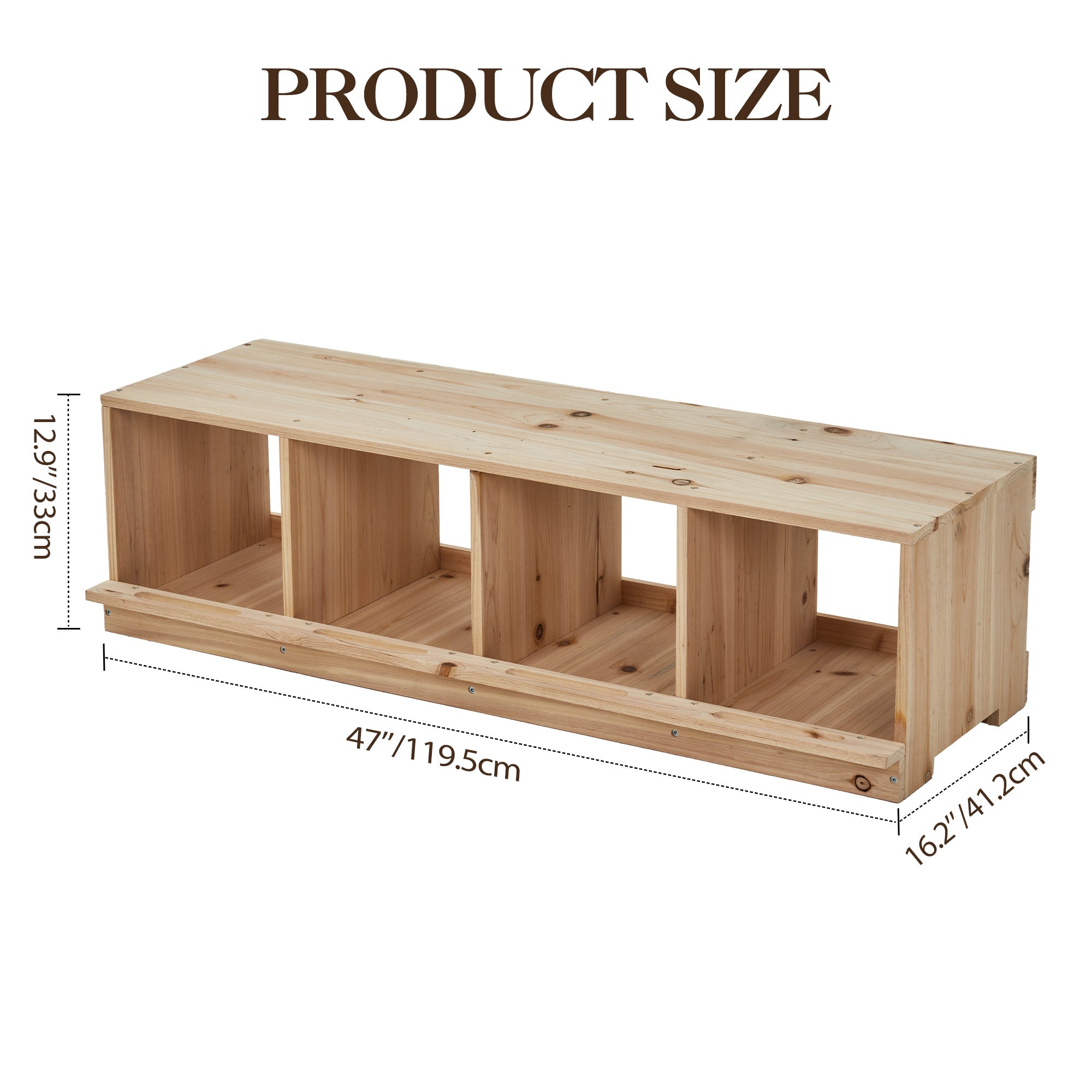 Garvee Heavy Duty Wooden Chicken Nesting Box for Poultry Coops – 4-Compartment Single Layer – Easy Assembly – Secure Egg Collection – Ideal for Hens, Chickens, Ducks – Durable Construction – Specs: Single Layer, 4 Compartments