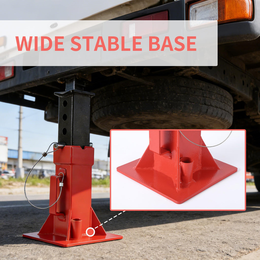 Garvee Heavy-Duty 22 Ton Jack Stands, 2 Pack Pin Type Supports with Quick-Lock for Trucks, RVs & Trailers, 13-19.68 Inch Adjustable Height, Professional Automotive Garage Equipment, Red
