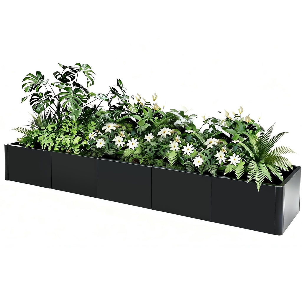 Garvee 70.1" X 20.5" X 11.8"  Extra Long Heavy Duty Steel Raised Garden Bed Planter Box – Commercial Grade, Weather Resistant, Tool-Free Snap-On Assembly, Bottomless for Drainage, For Patio, Balcony, Landscaping Without Bottom