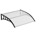 Garvee 40" x 40" Polycarbonate Door & Window Awning Canopy, Weather-Resistant Outdoor Cover with Plastic Steel Brackets, UV/Rain/Snow Protection, Transparent