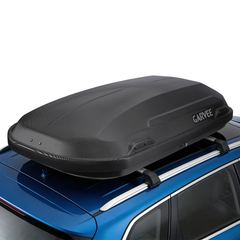Garvee 11.5 Cu Ft Rooftop Cargo Box - Hard Shell Roof Carrier with Dual-Side Opening, 135 lbs Capacity, Lockable ABS Storage, Secure for SUV, Road Trips & Camping, Black