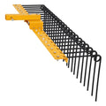 Garvee 48-Inch Tow-Behind Pine Straw Landscape Rake, Heavy-Duty Alloy Steel Tow Lawn Rake with 17 Replaceable Heat-Treated Tines, 2-Inch Receiver Hitch Attachment for UTV, ATV, and Lawn Tractors