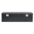 Garvee 60" x 16" x 13" Heavy Duty Black Steel Underbody Truck Tool Box – Weatherproof T-Handle Lock Storage Chest – Smooth Surface, Ideal for Pickups, Trailers, RVs, Black Base Silver Flower Spray Plastic, Underbody Tool Box