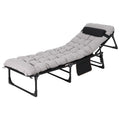 Garvee Portable Camping Cot for Adults, Heavy Duty Folding Bed with Thick Mattress Max 400LBS, Sleeping Cot for Camping, Travel, Home & Guest, Grey