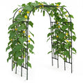 Garvee Garden Arch Trellis, 86"H x 63"L x 47"W Galvanized Steel Dome Arbor with UV-Resistant PE Coating for Climbing Plants, Roses & Grapes