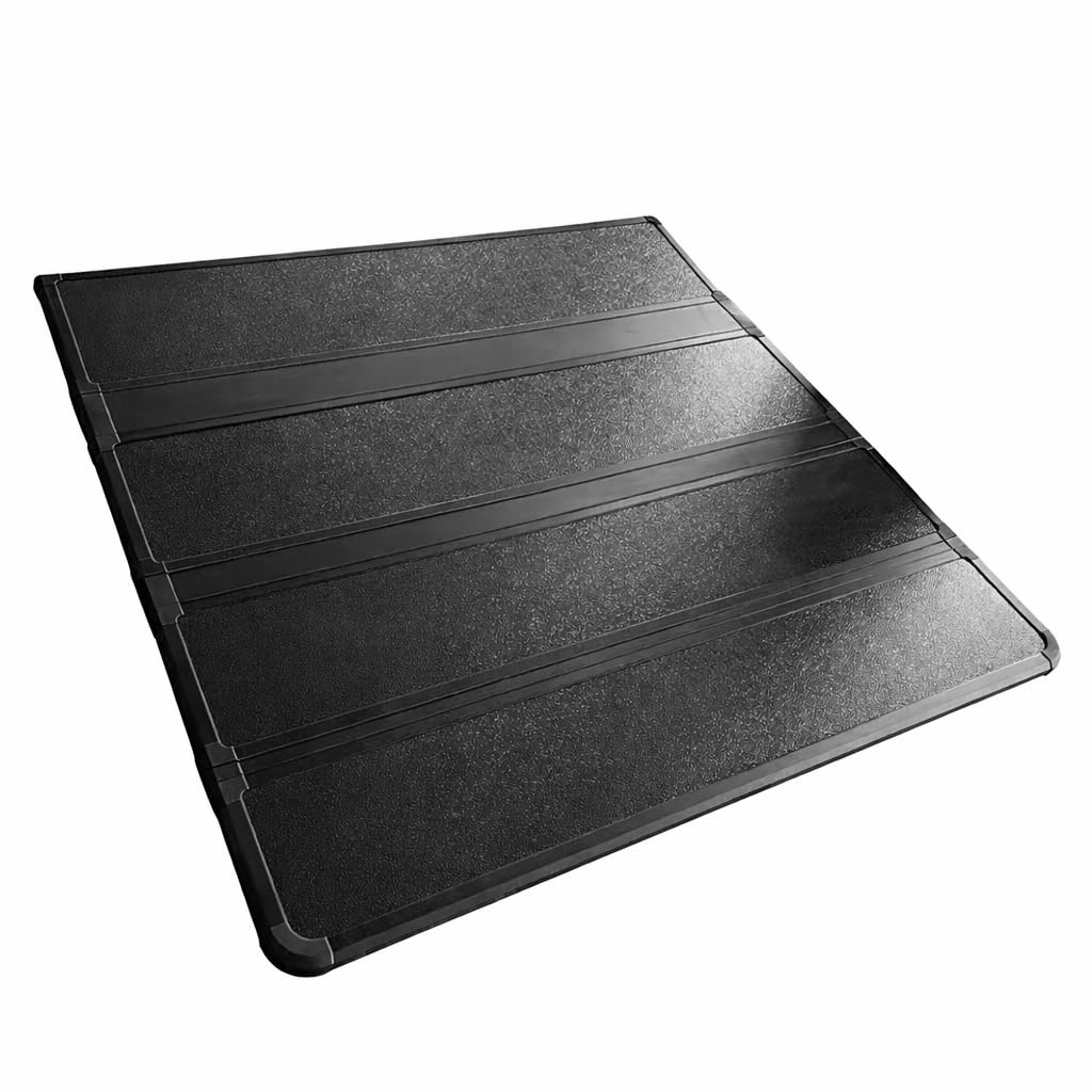 Garvee Hard Folding Truck Bed Tonneau Cover for 22-23 Ford Truck Bed, Zinc Aluminum Alloy, Tool-Free Installation, Secure Locking, Aerodynamic Design, Black