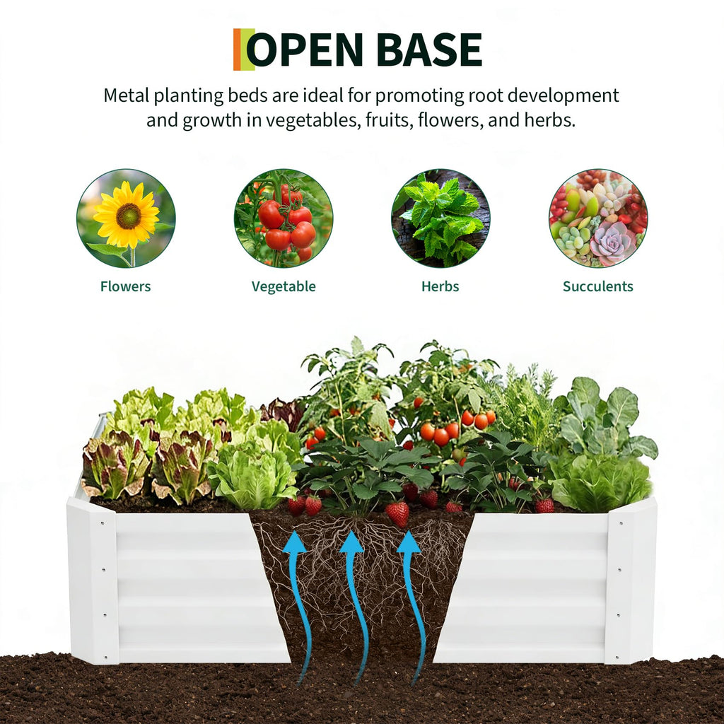Garvee 6' x 3' x 1' Raised Garden Bed Kit with Shade Cloth & Drip Irrigation, 3-in-1 Galvanized Metal Planter Box with Insect Mesh Cover, Self-Watering Outdoor Garden Bed for Vegetables, Flowers & Herbs