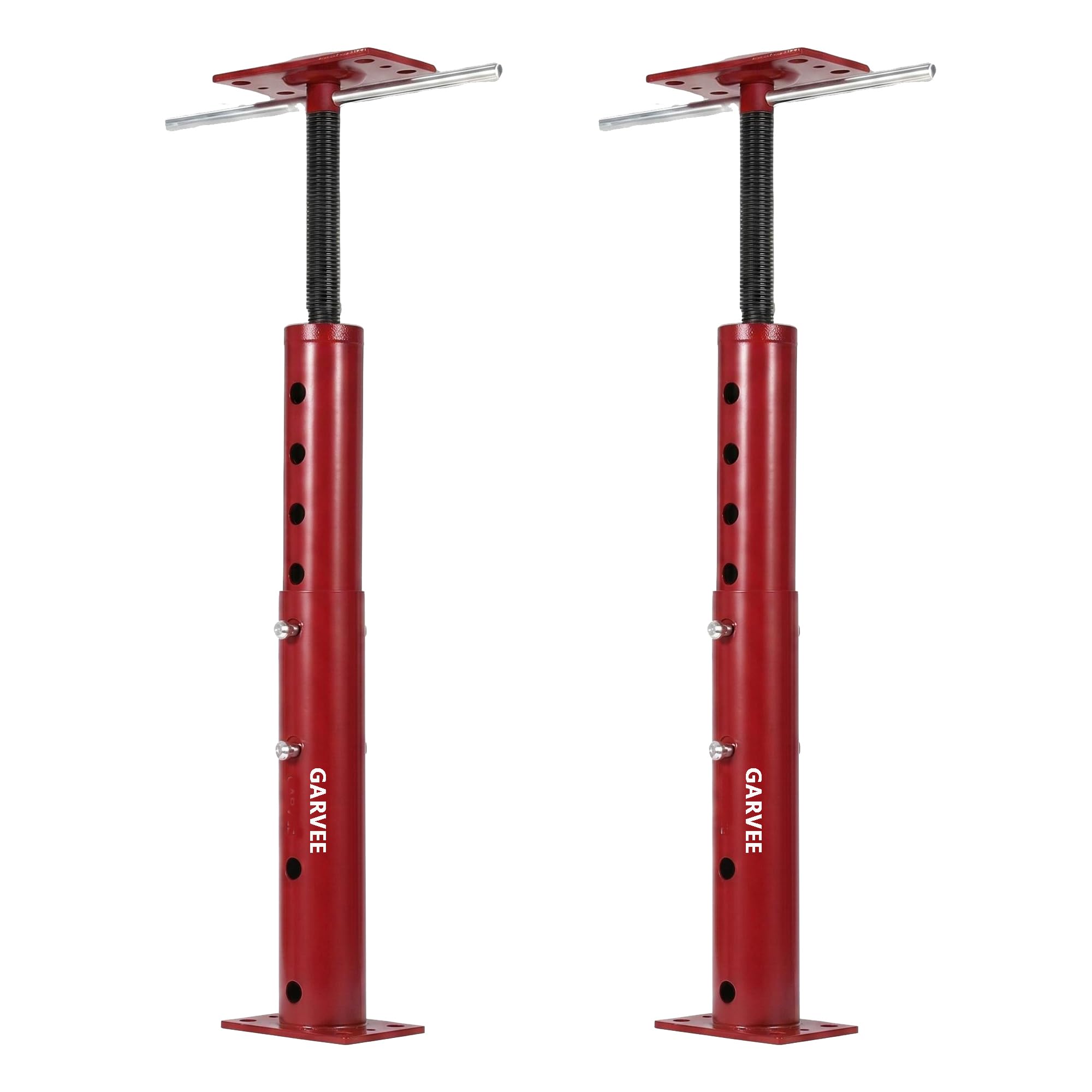Garvee Adjustable Heavy Duty Floor Jack Post, 2 Pack – 19-36in Height, 18,000 lbs Capacity, Telescopic Steel Support for Leveling and Lifting, Permanent Basement Joist Stabilizer - Red, 19-36in