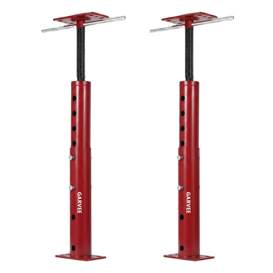 Garvee Adjustable Heavy Duty Floor Jack Post, 2 Pack – 19-36in Height, 18,000 lbs Capacity, Telescopic Steel Support for Leveling and Lifting, Permanent Basement Joist Stabilizer - Red, 19-36in