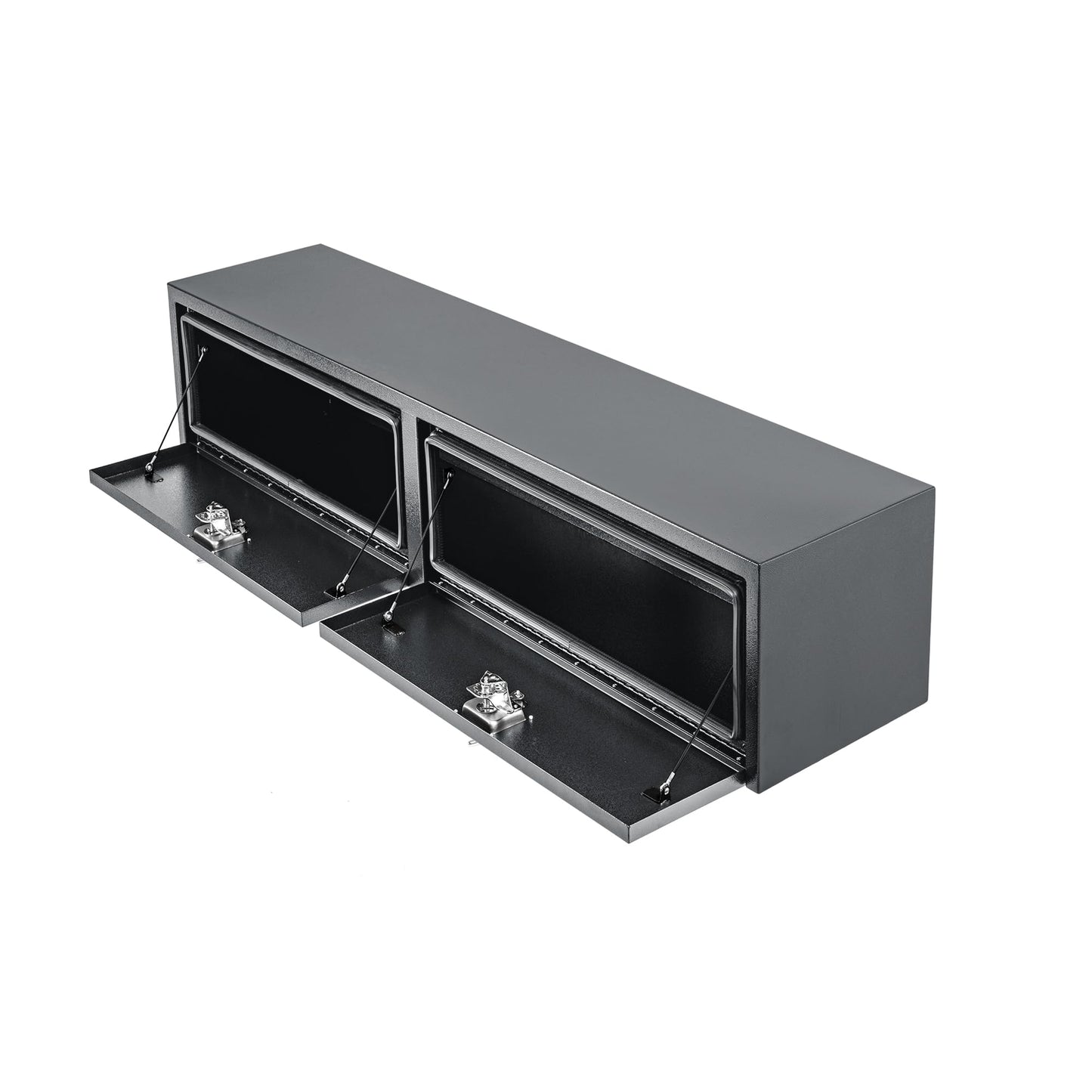 Garvee 60"X16"X13" Black Steel Underbody Truck Tool Box, Truck Bed & Underbelly RV Storage Box, Locking t-Latch, Weather-Resistant, Heavy-Duty Job Box for Pickup Truck Bed, RV, Trailer