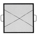 Garvee 30x30 inch Square Fire Pit Grate, 44lbs Load Capacity Heavy Duty Carbon Steel Grill Grate with Handles, 1112°F/600℃ Heat Resistant Cooking Mesh for Outdoor Camping, Black