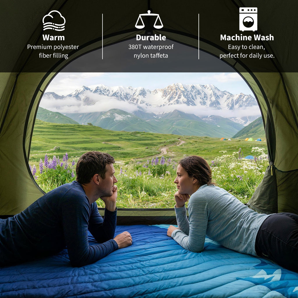 Garvee Multi-Function Camping Blanket - Ultralight Convertible Sleeping Bag & Warm Blanket 79x55 Inch Waterproof for Outdoor Camping, Hiking & Travel