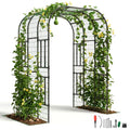 Garvee Garden Trellis Arch, 7.3 ft Extra Tall Polyethylene-Coated Steel Plant Support with 60"W x 87"H Frame for Cucumbers, Tomatoes, Beans & Flowers