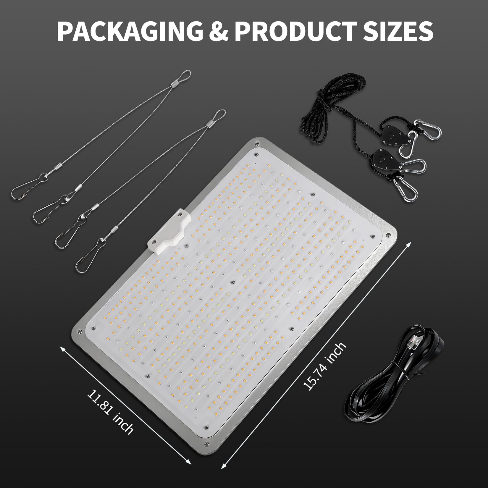 Garvee 150W LED Grow Light Full Spectrum with Red & IR, Dimmable Quantum Board Plant Light for Indoor Plants Seedling, Veg and Bloom, 11.81×15.74in, 120V US Plug