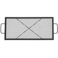 Garvee 32" x 15" Rectangular Fire Pit Grill Grate - Heavy Duty Steel Campfire Cooking Grid with Handles, X-Marks Mesh for Even Heat, Portable BBQ Grate for Outdoor Fire Pit, Park & Camping